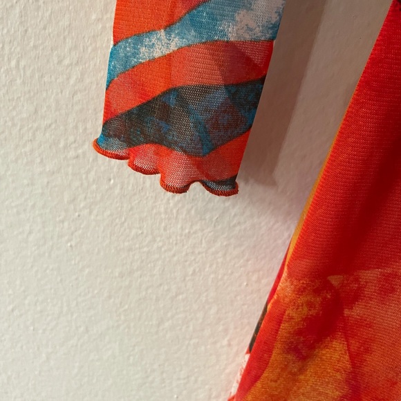 Sheer Patterned Dress - Picture 4 of 5